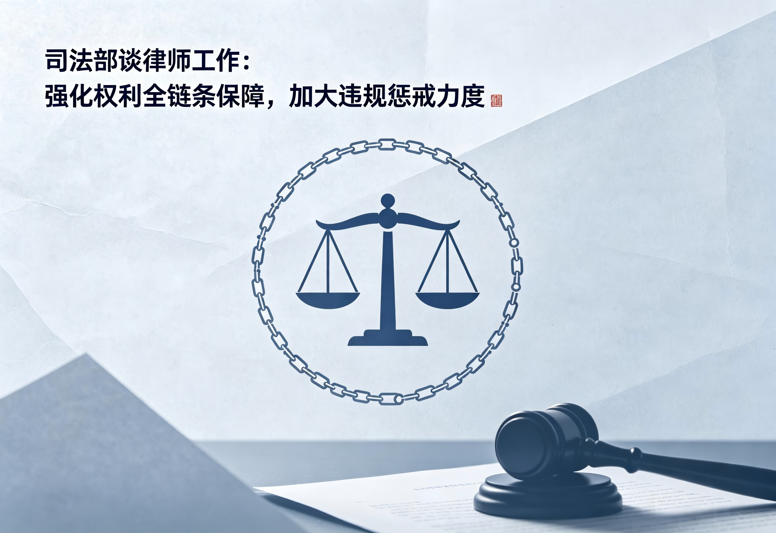 司法部谈律师工作：强化权利全链条保障，加大违规惩戒力度